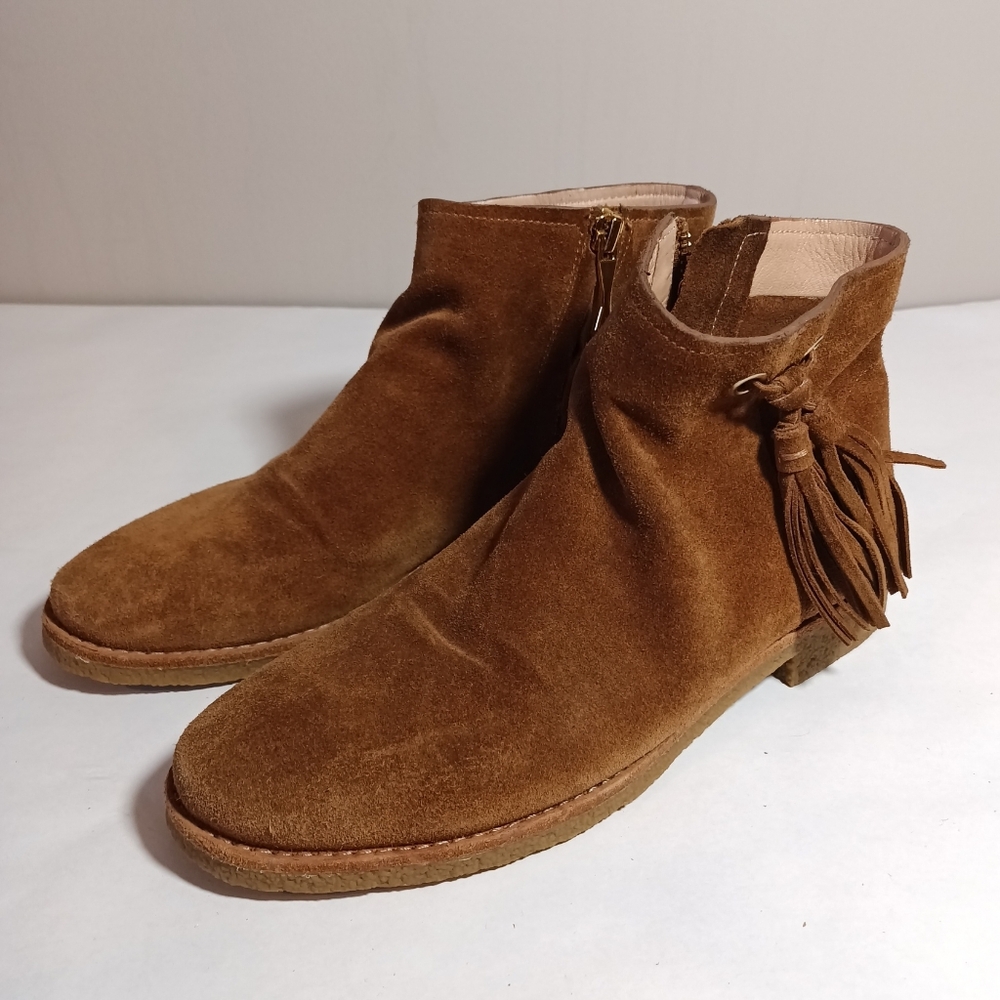Kate Spade Bellamy Tan Suede Ankle Booties in Camel Size 7